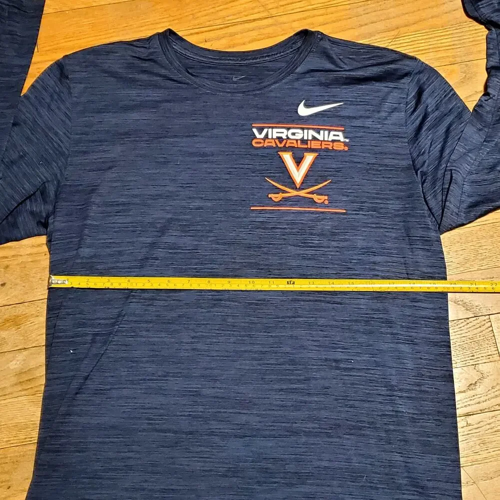 Virginia Cavaliers Nike Nike Tee Long Sleeve Shirt Men's Navy Size L Used